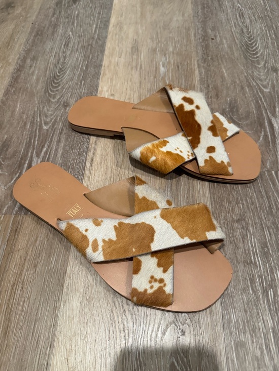 Seychelles Shoes - SEYCHELLES Revolve Total Relaxation Sandals Cow Hide Pony Hair Sandals